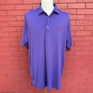 Fennec‎ High Fives Express Mens Purple Striped Golf Polo Shirt XL Southern Hills
